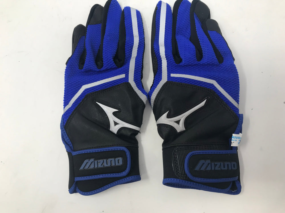 Used Mizuno Covert Batting Gloves Womens Medium Black/Royal Fastpitch Softball