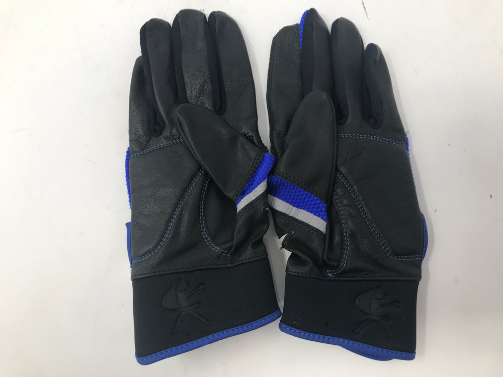 Used Mizuno Covert Batting Gloves Womens Medium Black/Royal Fastpitch Softball