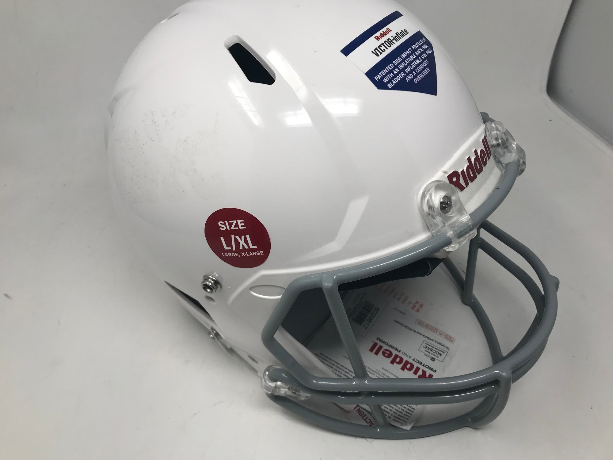 New Other Riddell 8029617 Youth Large/X-Large White/Grey Football Helm – PremierSports New Other Riddell 8029617 Youth Large/X-Large White/Grey Football Helm – PremierSports