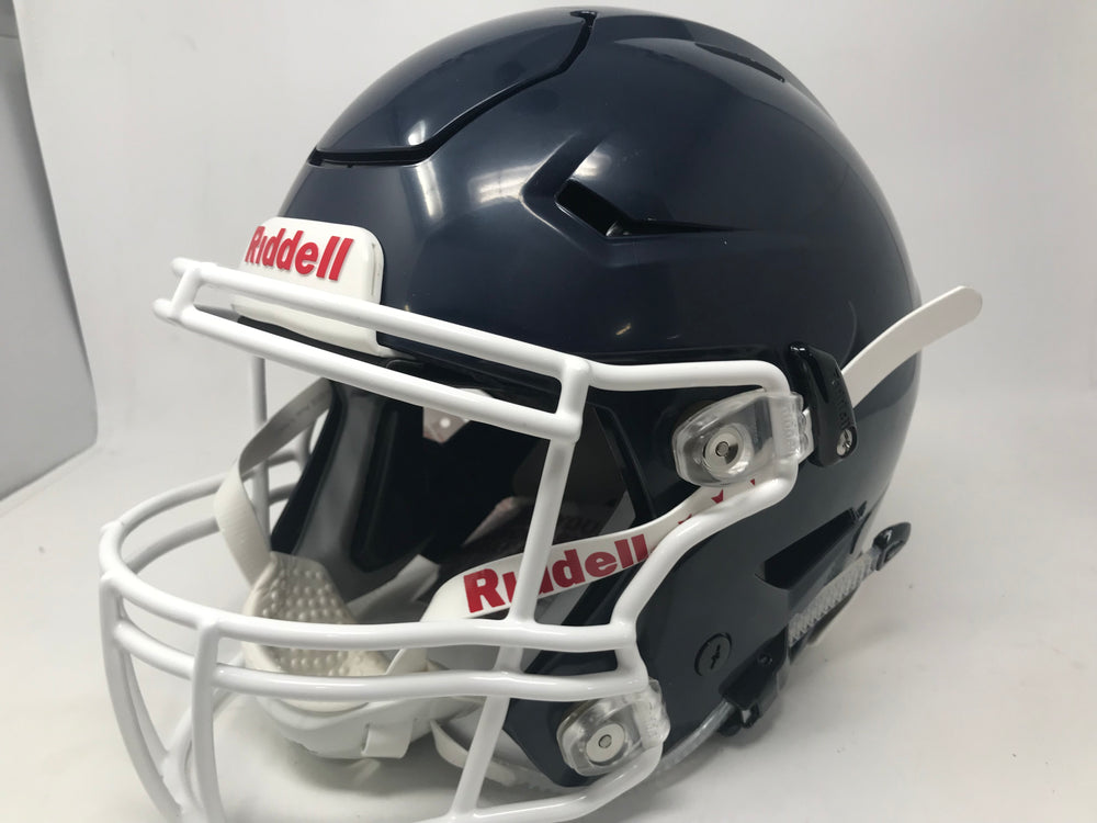 New Riddell Speedflex Helmet Navy/White Youth Medium Football Helmet 2018