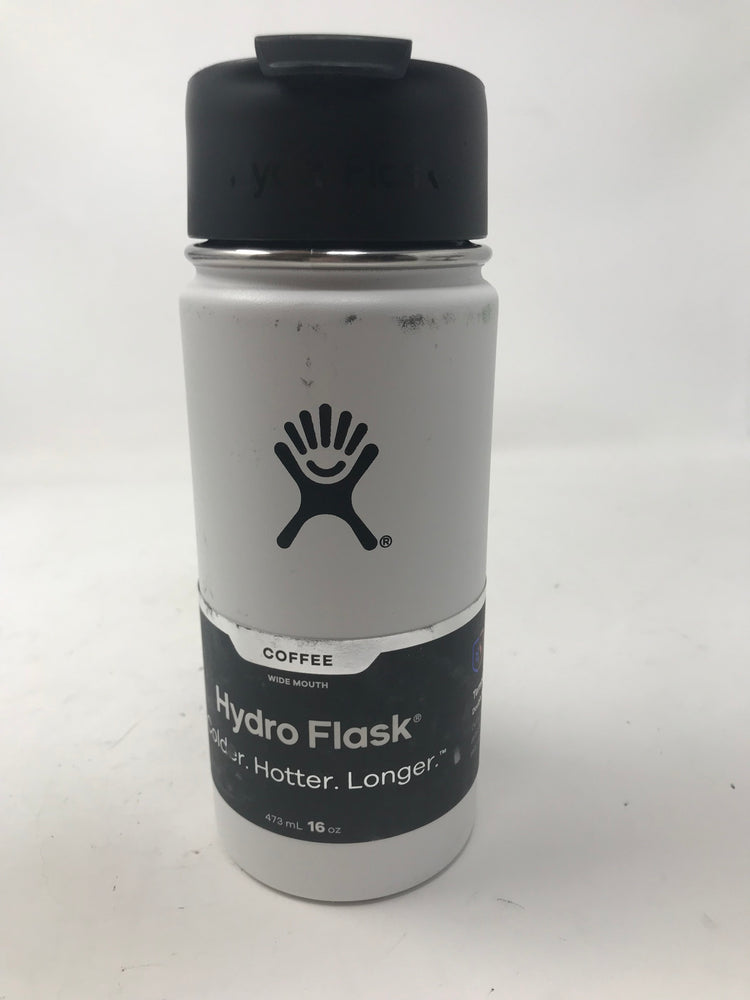 New Other2 Hydro Flask White 16oz Water Bottle/Coffee Mug, Wide Mouth Flip Cap