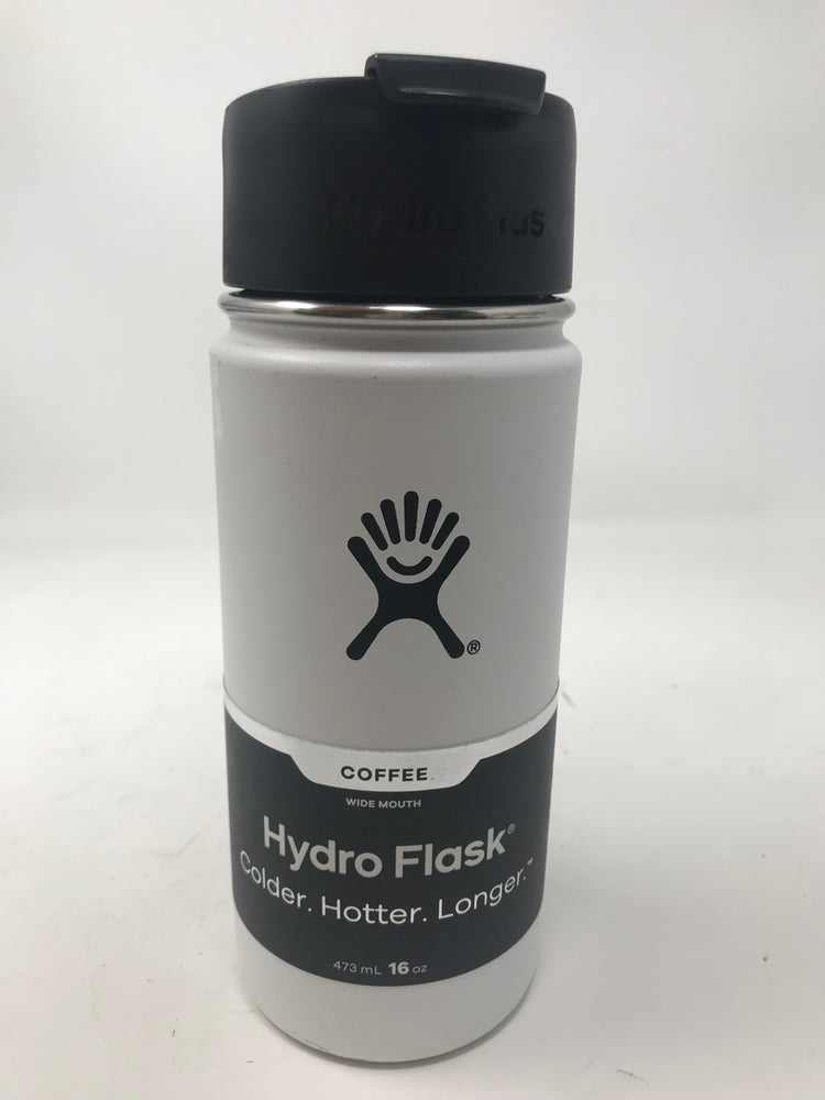 New Other3 Hydro Flask White 16oz Water Bottle/Coffee Mug, Wide Mouth Flip Cap