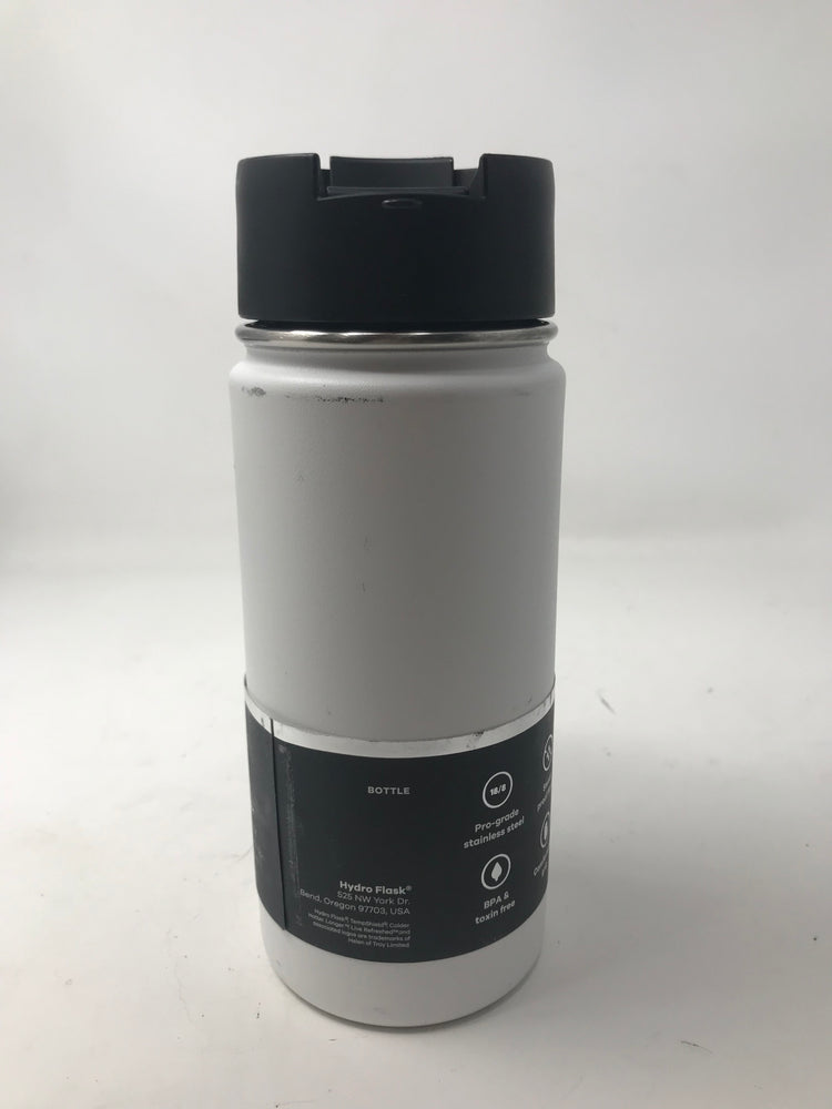 New Other5 Hydro Flask White 16oz Water Bottle/Coffee Mug, Wide Mouth Flip Cap