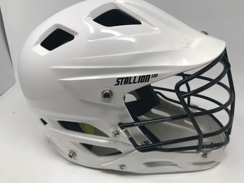 Used Schutt STX Stallion 100 Youth Helmet 655500 White/Black Youth X-Small