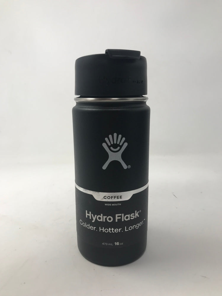 New Other4Hydro Flask Black 16oz Water Bottle/Coffee Mug, Wide Mouth Flip Cap