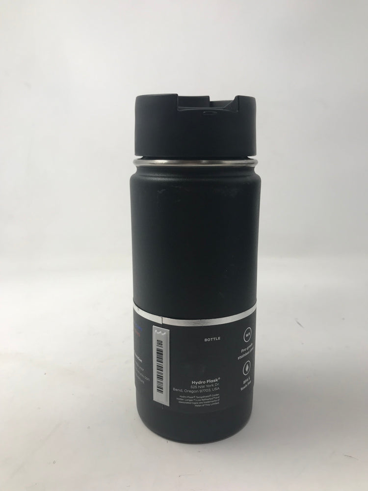 New Other4Hydro Flask Black 16oz Water Bottle/Coffee Mug, Wide Mouth Flip Cap