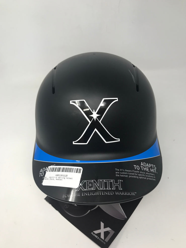 New Other Xenith X1 Baseball Batting Helmet Gloss Medium Black