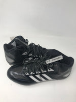 New Adidas Men's 12 CrazyQuick Mid Molded Football Cleat Black/Gray