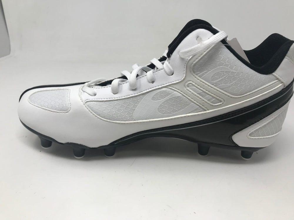 New Adidas Men's Size 8.5 Scorch Thrill Superfly Mid Football Cleat Black/White