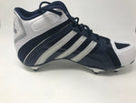 New Adidas Men Size 13 Scorch Destroy Mid D Football Detachable Cleat Navy/White