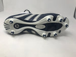 New Adidas Men Size 13 Scorch Destroy Mid D Football Detachable Cleat Navy/White