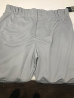 New Adidas Varsity Elastic Bottom Baseball Pants XL Gray 9731A - No Tags