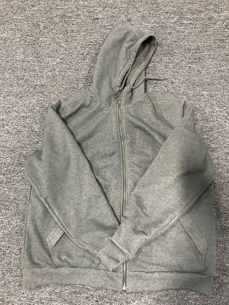 Barely Used Carhartt Men's Rain Defender Gray XXL Sherpa Lined Hooded Sweatshirt