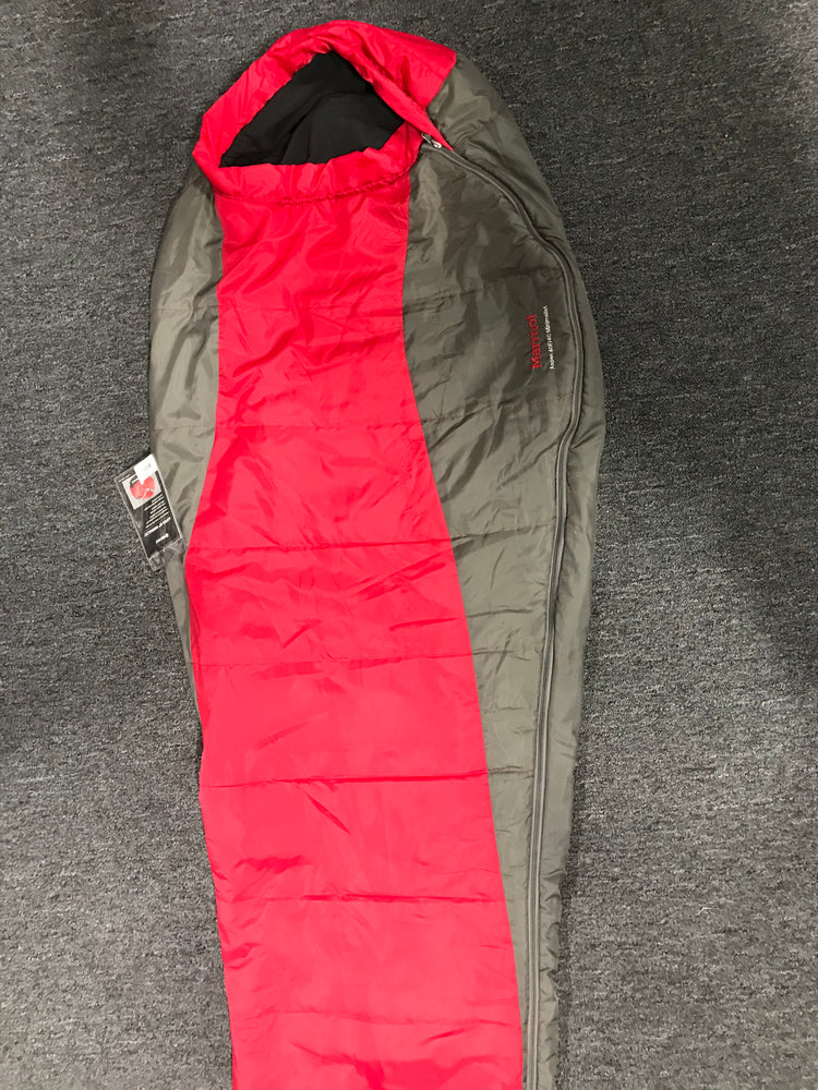 New Other Marmot Aspen 40° Minimalist Sleeping Bag Grey/Red 72" x 59"