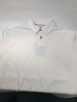 New Ashworth EZ-TEC2 Performance Double Knit Chest Solid Polo Men's Small White