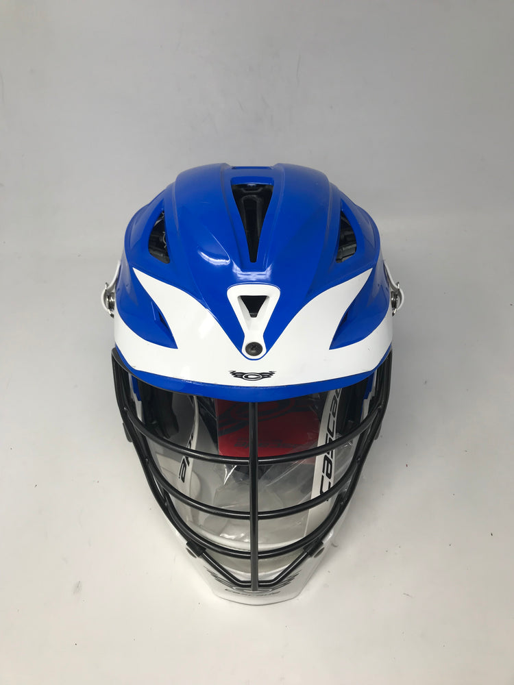 New Cascade R OSFM Lacrosse Helmet Blue/White/White Official Helmet of MLL