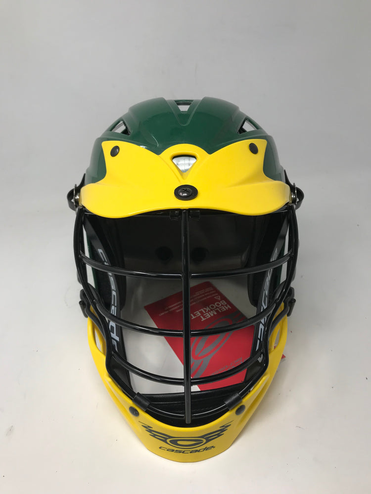 New Cascade CPX-R OSFM Elite Lacrosse Helmet Green/Yellow Official Helmet of MLL