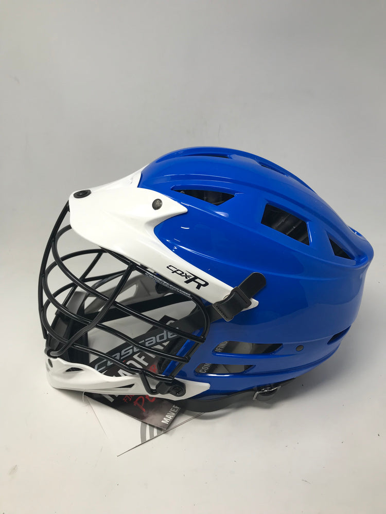 New Cascade CPX-R OSFM Elite Lacrosse Helmet Blue/White Official Helmet of MLL
