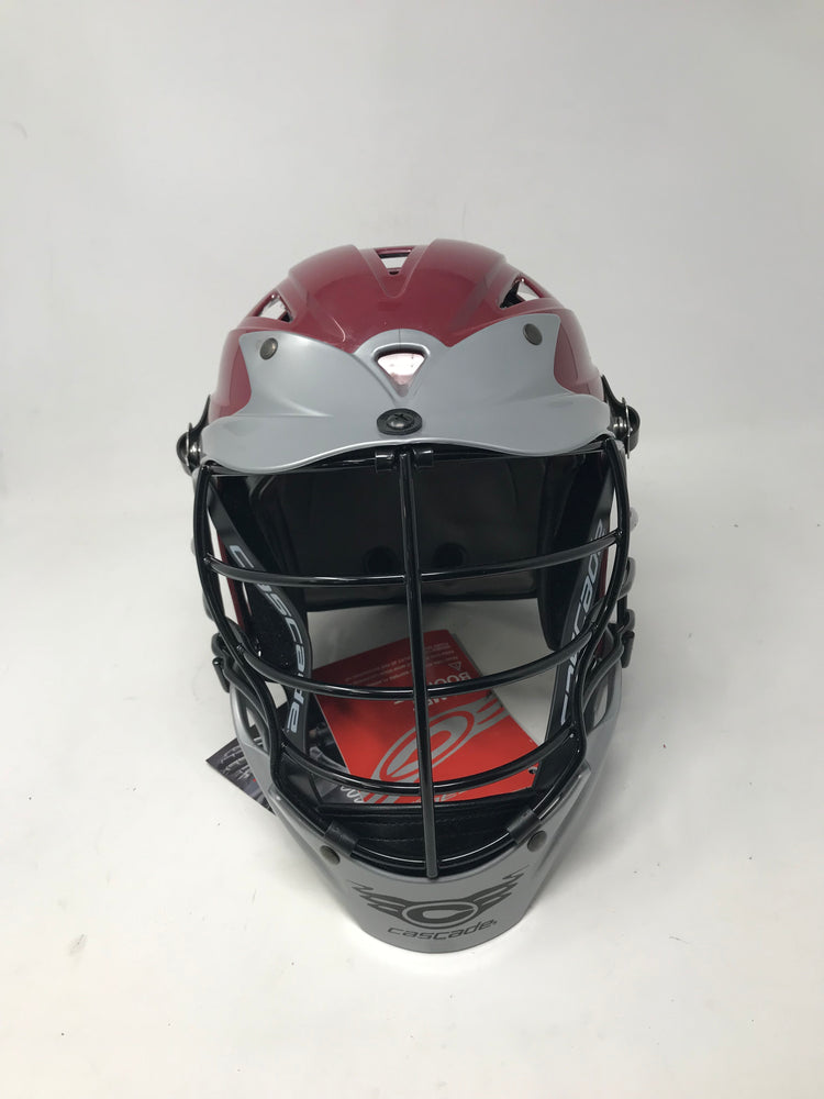 New Cascade CPX-R OSFM Elite Lacrosse Helmet Maroon/Gray Official Helmet of MLL