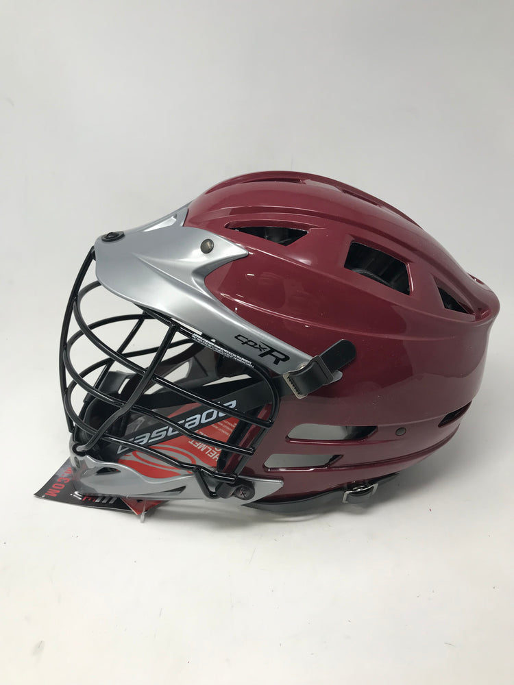 New Cascade CPX-R OSFM Elite Lacrosse Helmet Maroon/Gray Official Helmet of MLL