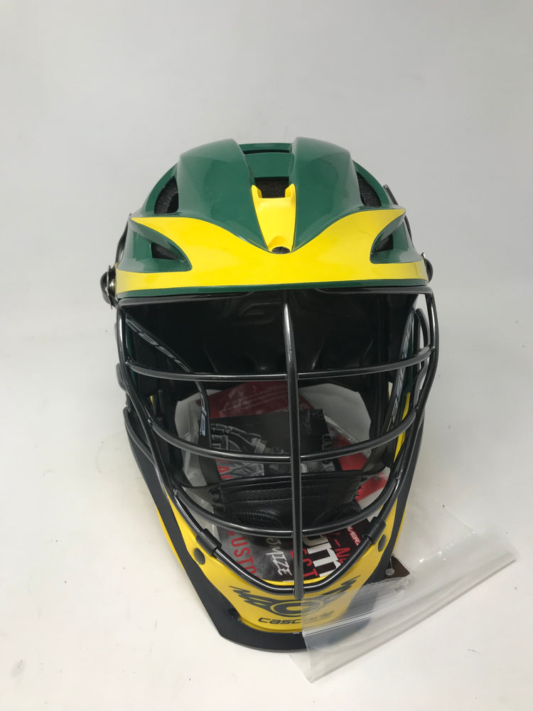 New Cascade S OSFM Elite Lacrosse Helmet Green/Yellow Official Helmet of MLL
