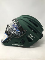 New Mizuno Samurai Catcher's Helmet 380192 MSCHY 200 G4 Youth Green