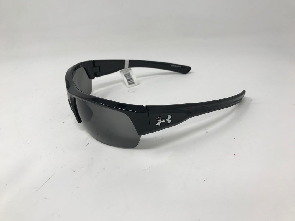 New Under Armour Men's Big Shot Rectangular Sunglasses Satin Black/Black