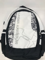 New Under Armour UA Dauntless Backpack White/Black 19" x 13" x 7"