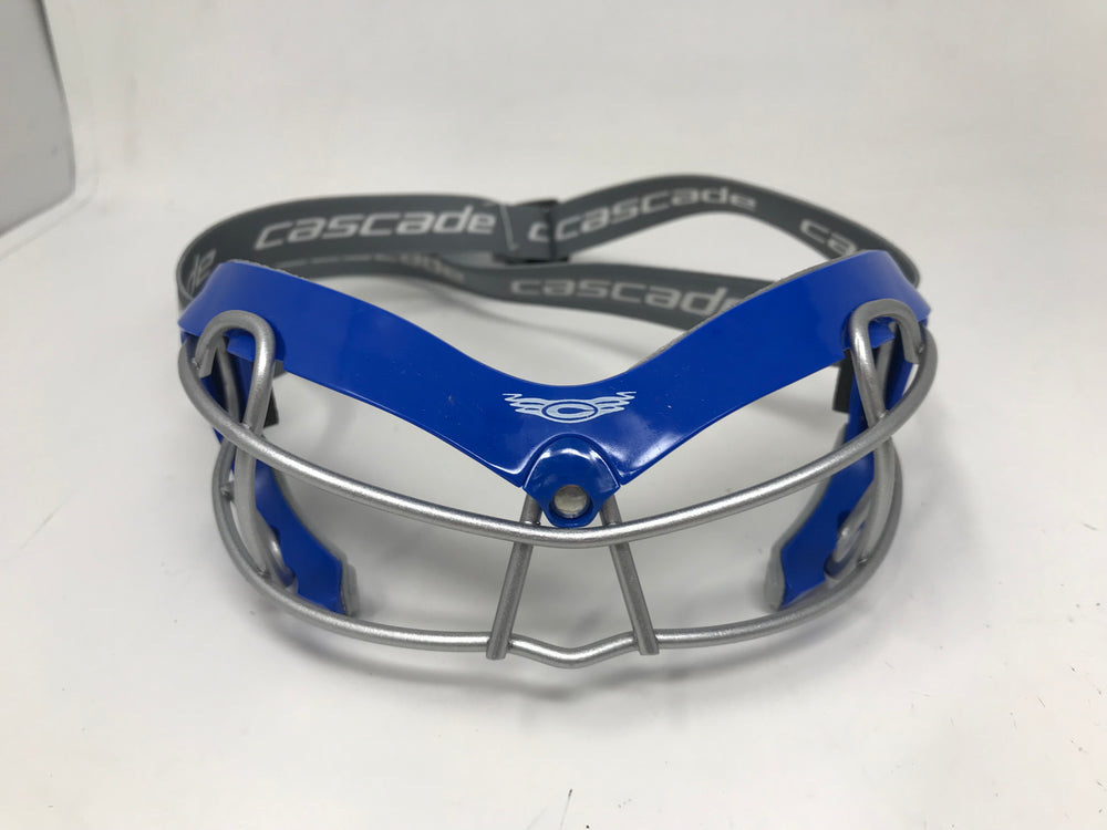 New Cascade Poly Arc Lacrosse Mask Eye Goggles Royal/Silver OSFA