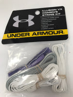 New Under Armour Illusion VX Women's String Kit White/Purple Lacrosse Lax