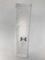 New Under Armour Compression Arm Sleeve White/Silver Small/Medium