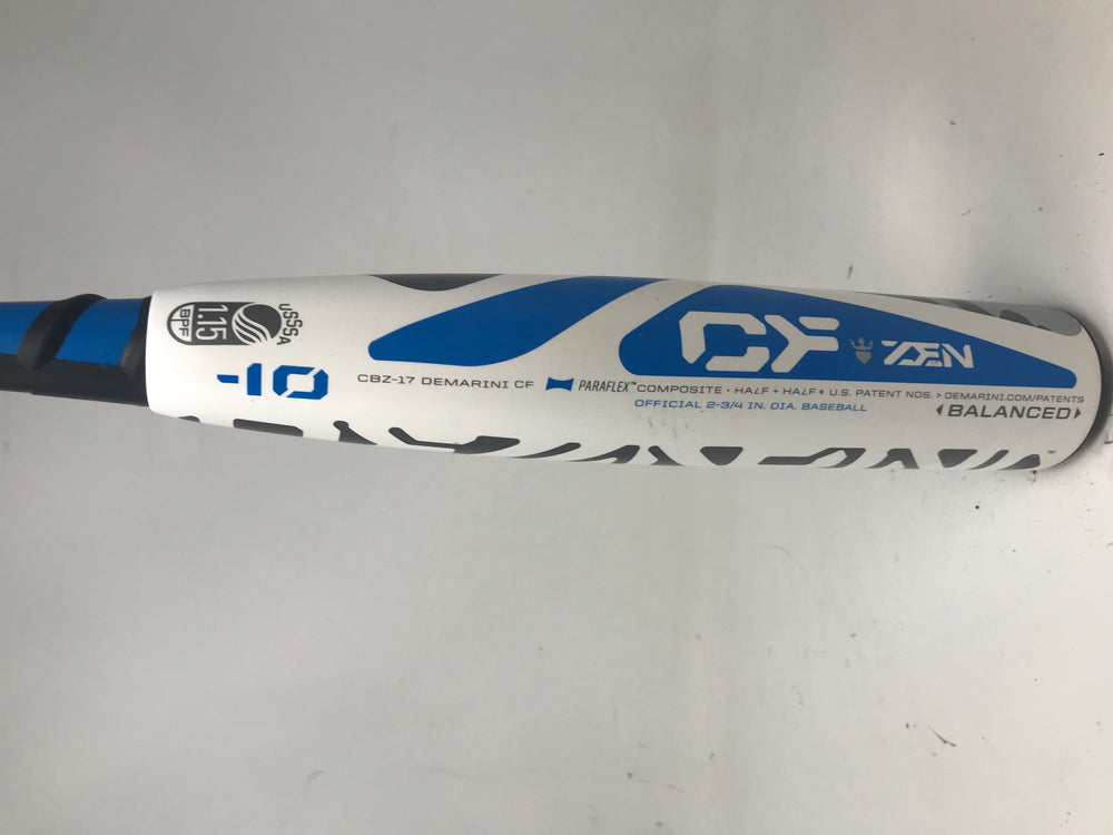 Used1 DeMarini CF ZEN CBZ-17 28/18 Senior League Baseball Bat 2 3/4" RARE 2017