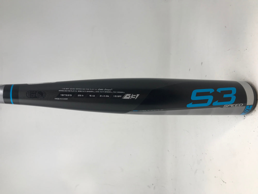 Used Easton Demo S3 29/16 YB17S313 Little League Baseball Bat Gray/Blue 2017 NIW