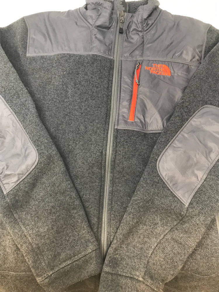 Used The North Face Men's Gordon Anza Full Zip Jacket Gray/Orange Medium