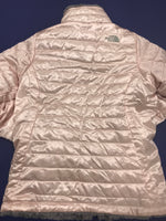 Used North Face Girls' Reversible Mossbud Swirl Jacket X-Large Pink/Gray