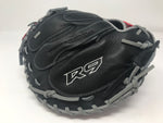 New Rawlings R9 Baseball Series Catcher's Mitt RHT, 32.5-Inch Black/Burgundy