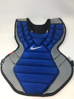 New Nike Pro Gold Precision Chest Protector Royal/Silver 17" Adult Baseball