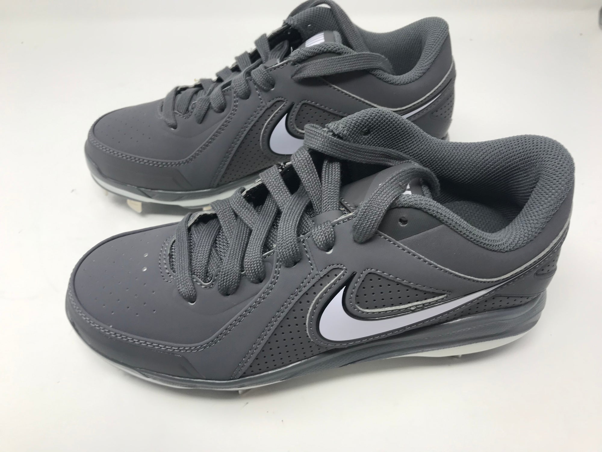 New Nike Air MVP Pro Metal 524641 Mens Baseball Gray/White Metal Cleats