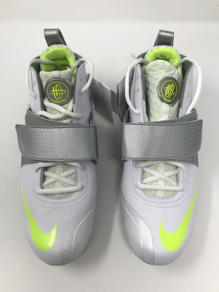 New Other Nike Huarache ll  Mens 9 White/Volt/Silver Molded Lacrosse Cleat