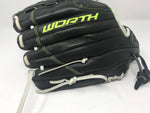 New Worth RHT C120BBW Century Series 12" Fastpitch Softball Glove Blk/Wht/Grn