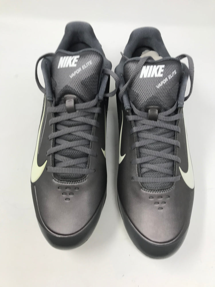 New Nike Zoom Vapor Elite Mens 9.5 Grey/White Metal Baseball Cleats 538553 015