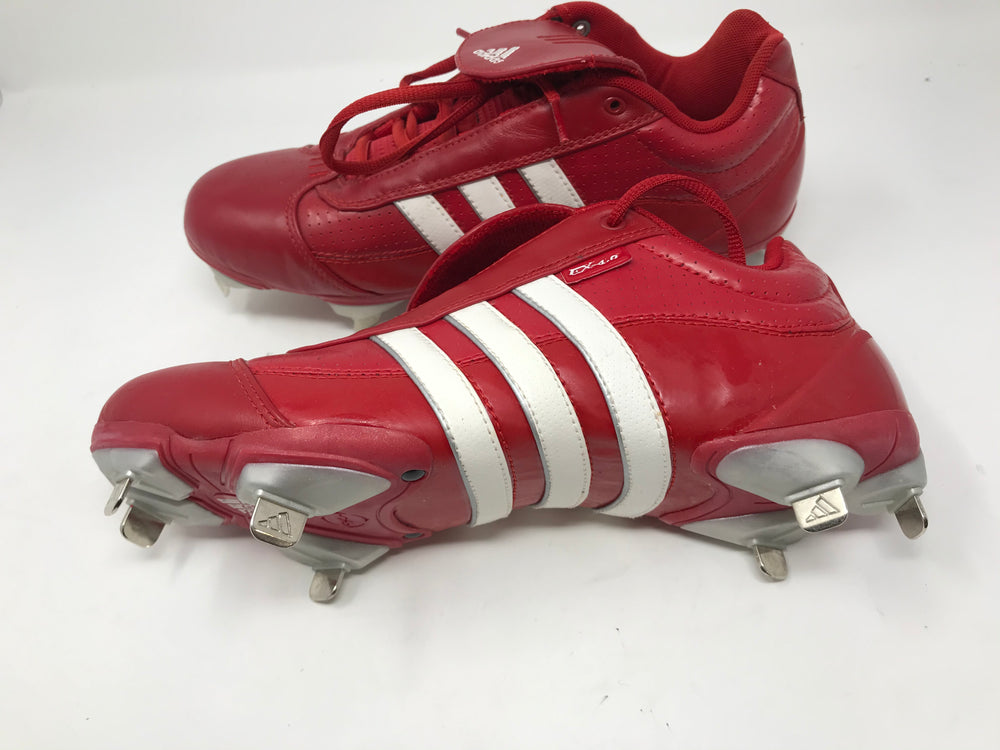 New Adidas Men's Excelsior 7 Red/White Low Baseball Metal Cleats