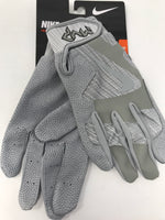 New Nike MVP Pro Baseball Batting Gloves Gray/White  Adult Medium