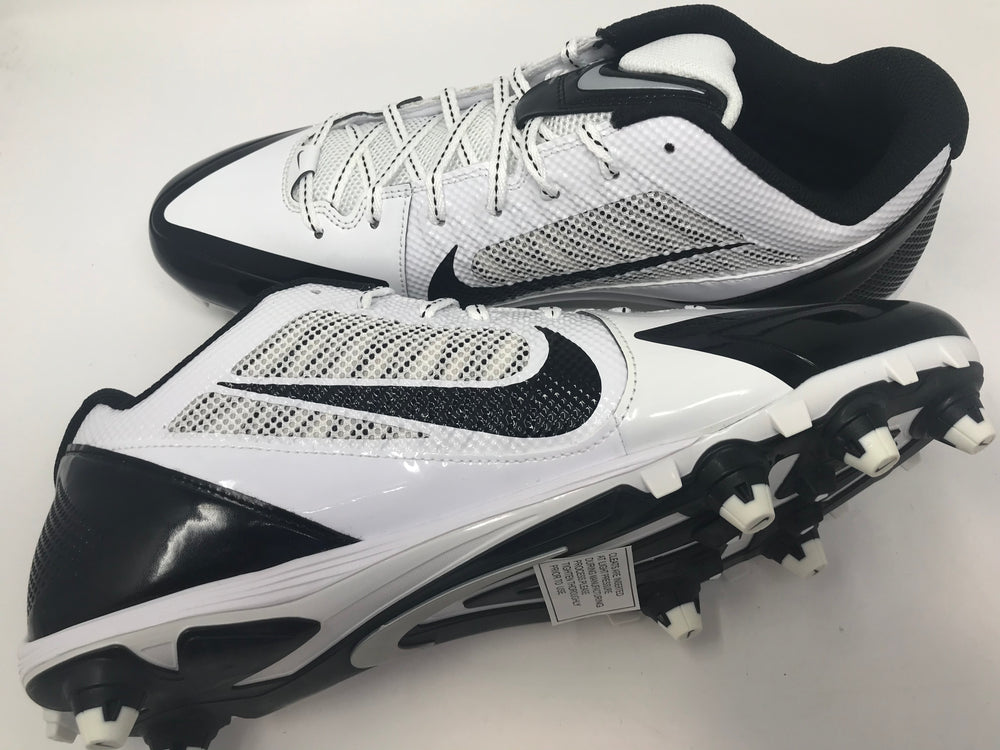 New Nike New Alpha Pro D Football Cleats Black/White Men 13