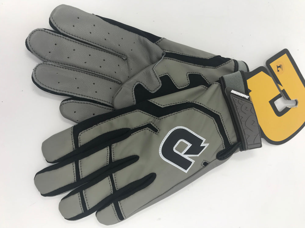 New DeMarini WTA6350BLL Adult Batting Glove Large Gray/Blk