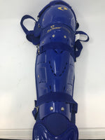 New Pro Team LG1216DW Catchers Leg Guards ages 12-16 Royal/Gold 16 Inch