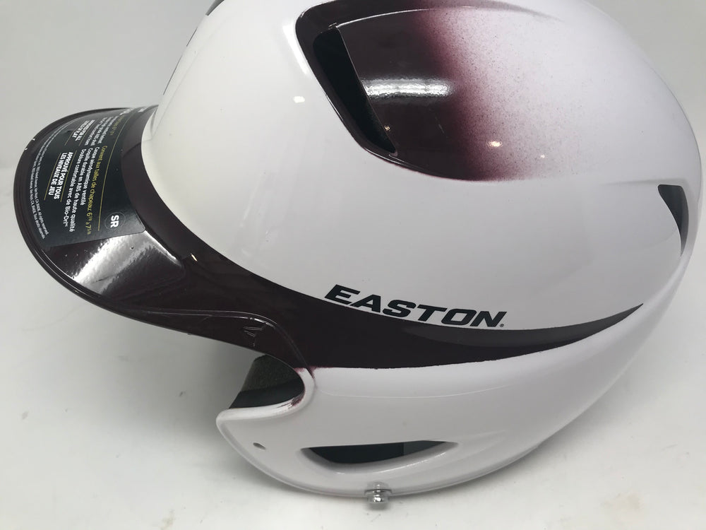 New Easton Natural Two-Tone Senior Batting Helmet Adult White/Maroon