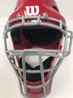 New Other Wilson Catcher's Helmet Youth Red/Silver Baseball/Softball 6 3/8-7 1/8