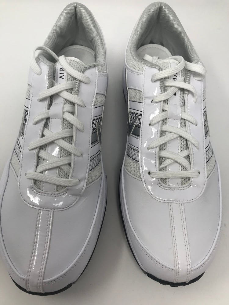 New Nike Women's Air Brassie Size 11 Medium Golf Shoes White/Silver Leather