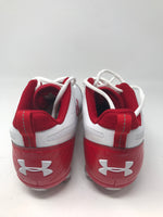 New Under Armour Proto Speed Mid D Mens Size 11 Football Cleats Red/White